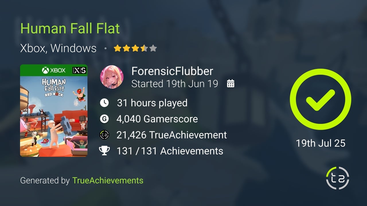 Human Fall Flat achievement summary